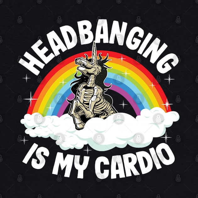 Heavy Metal Headbanging Unicorn Gift Rainbow Funny by Kuehni